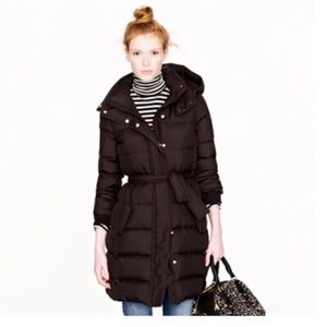 J Crew Wintress Belted Puffer Coat